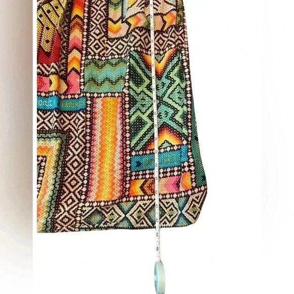 Farm Rio Banana Scarves Multicolor Midi Dress Size XS - Picture 10 of 16